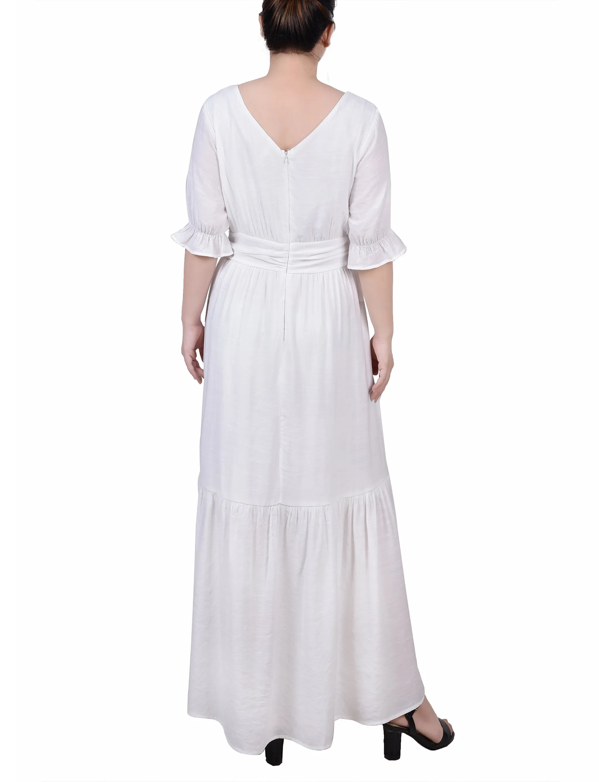 Short Sleeve Tiered Maxi Dress