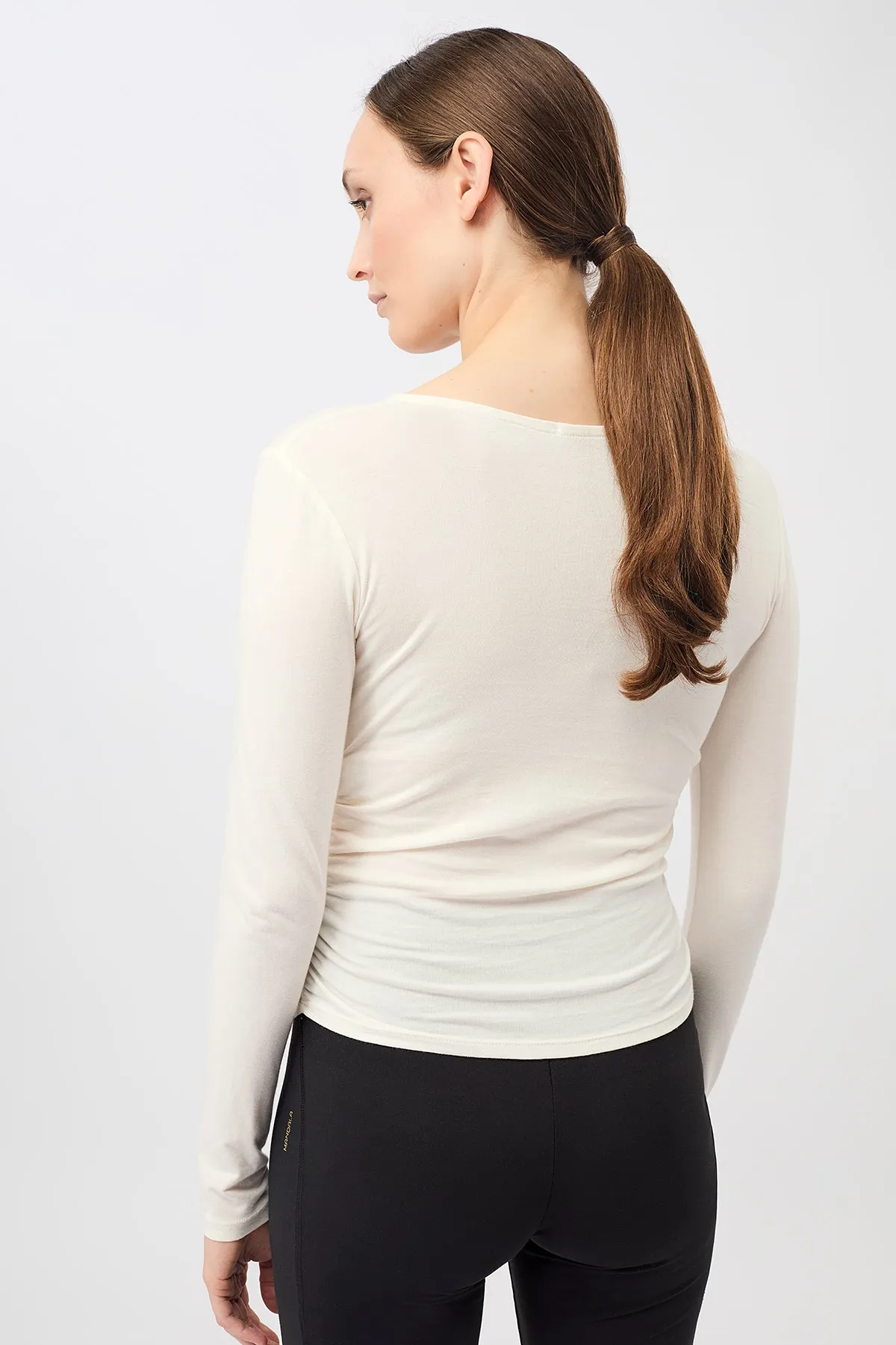 Side Ruffled Longsleeve (White)