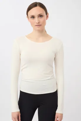 Side Ruffled Longsleeve (White)