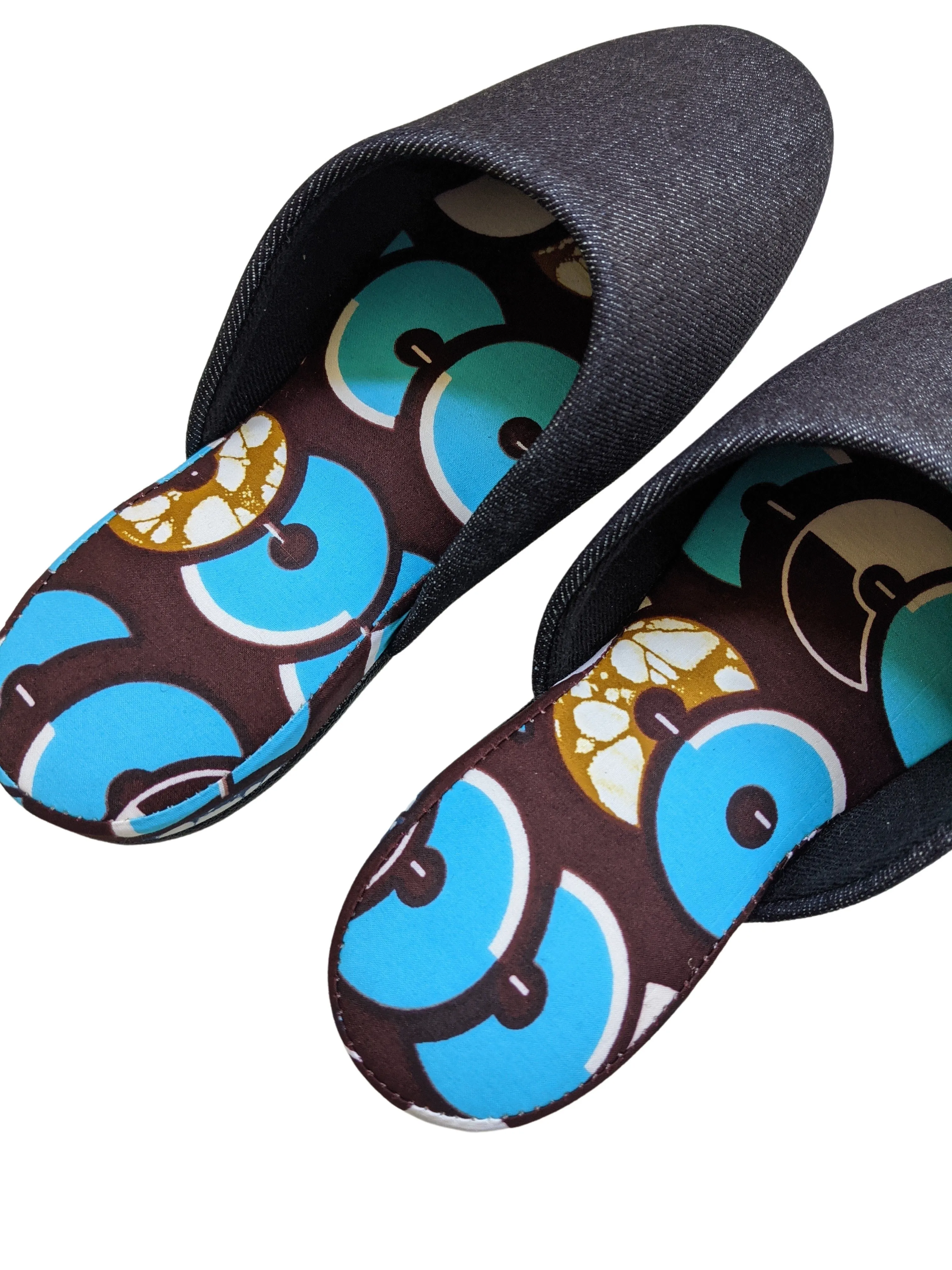 Small Denim Mix Slippers 2021SS-07 [vinyl sole] [Size: Small]