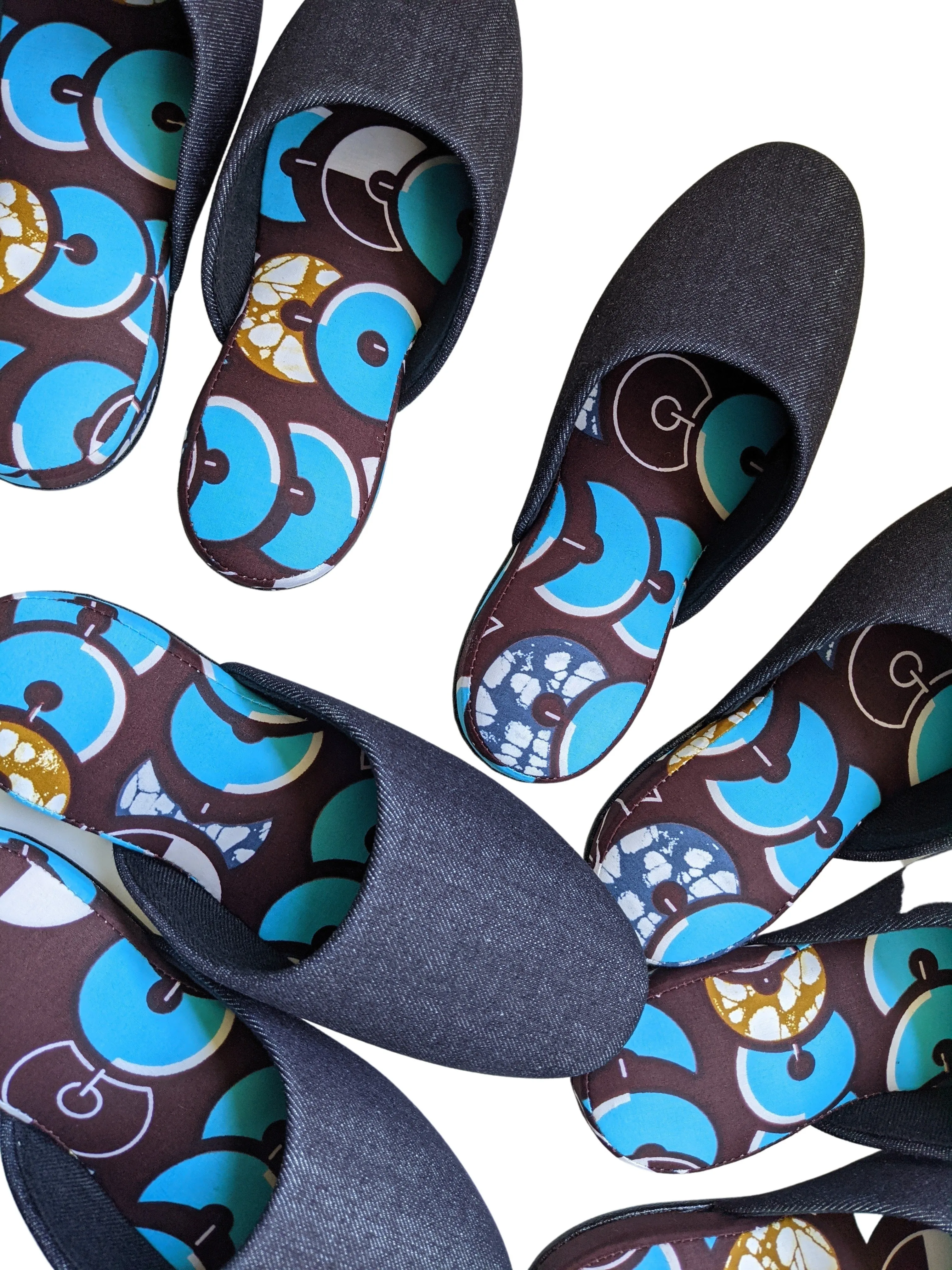 Small Denim Mix Slippers 2021SS-07 [vinyl sole] [Size: Small]