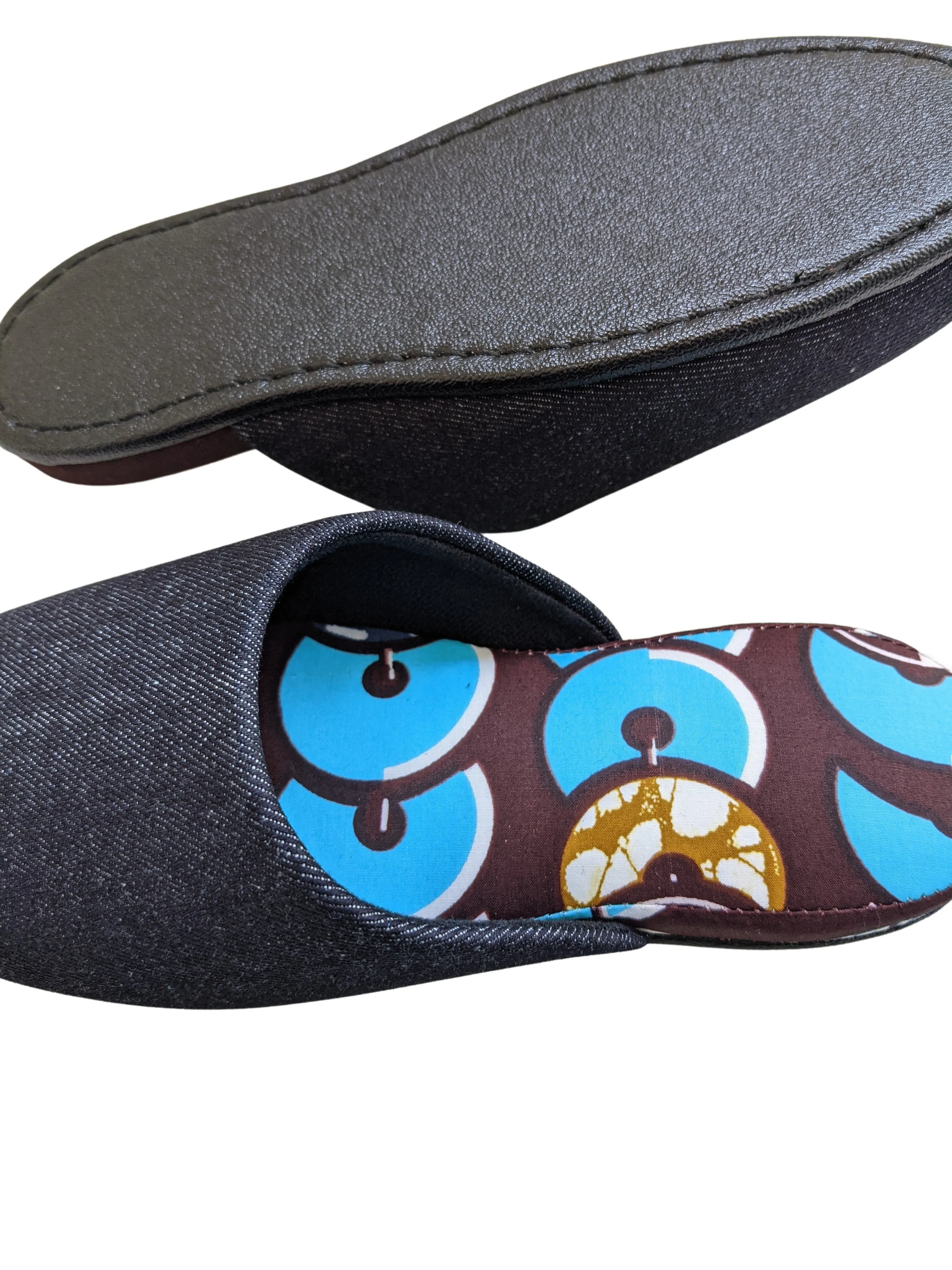 Small Denim Mix Slippers 2021SS-07 [vinyl sole] [Size: Small]
