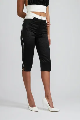 Sonja Pant in Black Polka Dot Jacquard