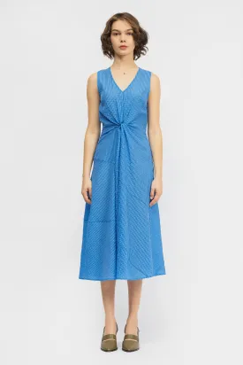Chic Sori Dress in Blue Check Pattern