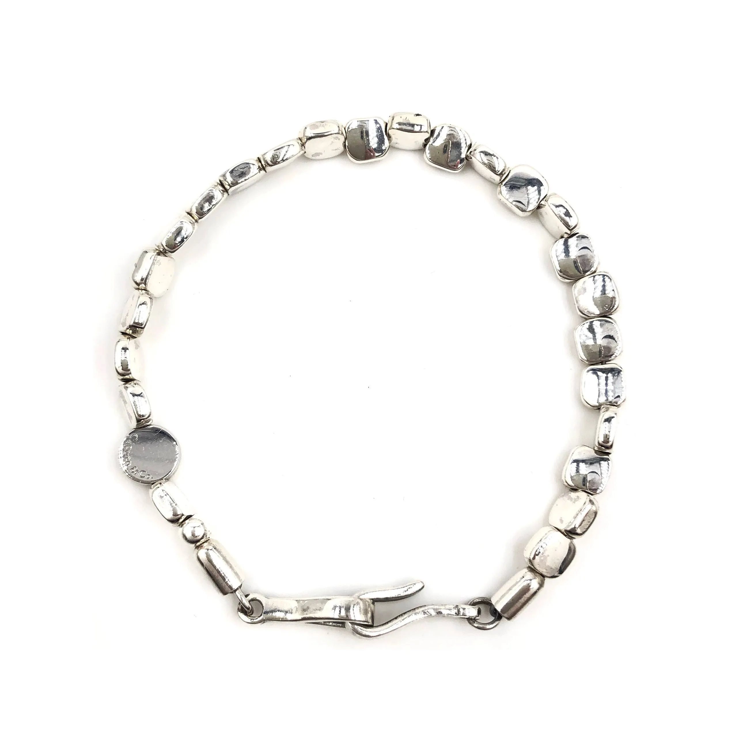 Square Round Silver Bracelet