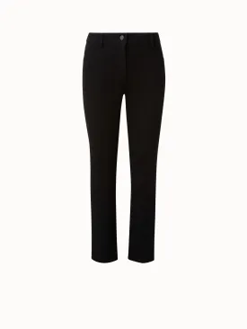 Straight Ankle-Length Cotton Denim Pants