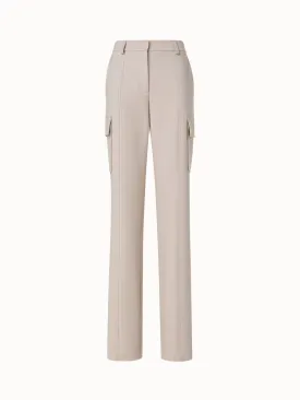 Straight Cotton Double-Face Cargo Pants