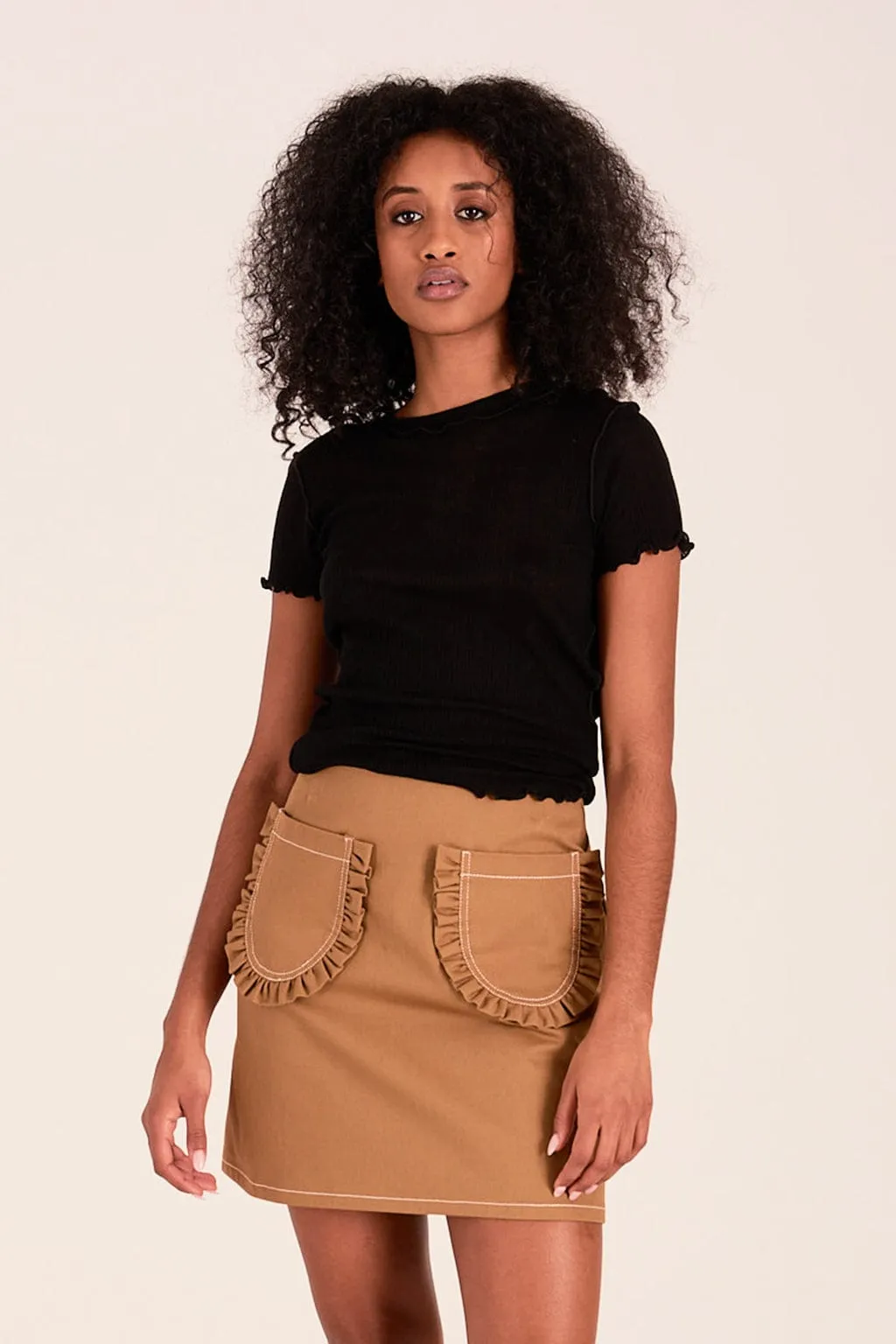 Tate Mini Skirt Toffee Brown Twill