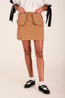 Tate Mini Skirt Toffee Brown Twill