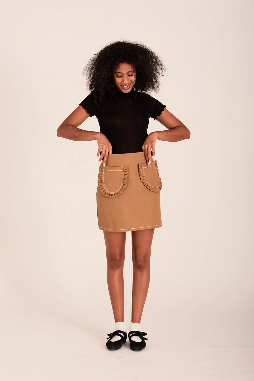 Tate Mini Skirt Toffee Brown Twill
