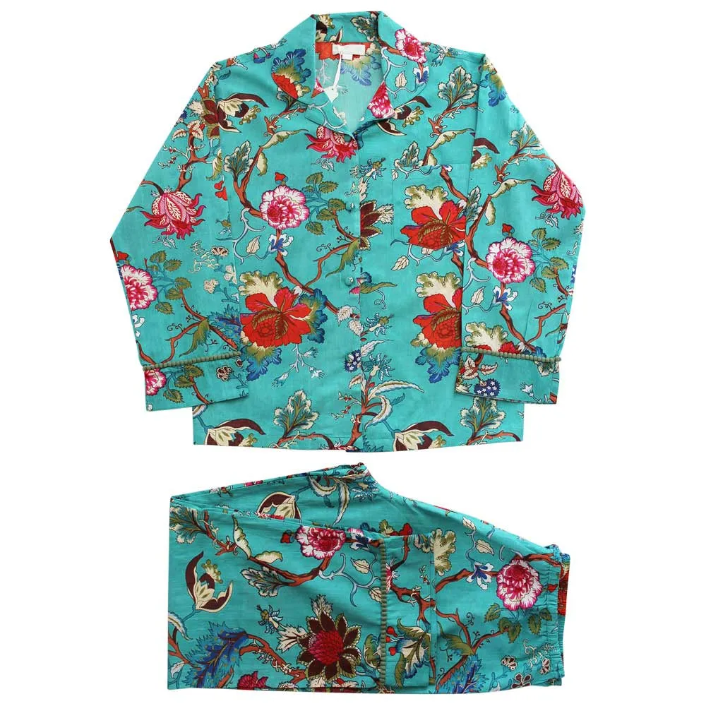 Teal Exotic Bird Ladies PJ
