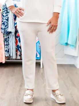 Techno Lux Pull On Capri w/ Side Slits White by Tribal