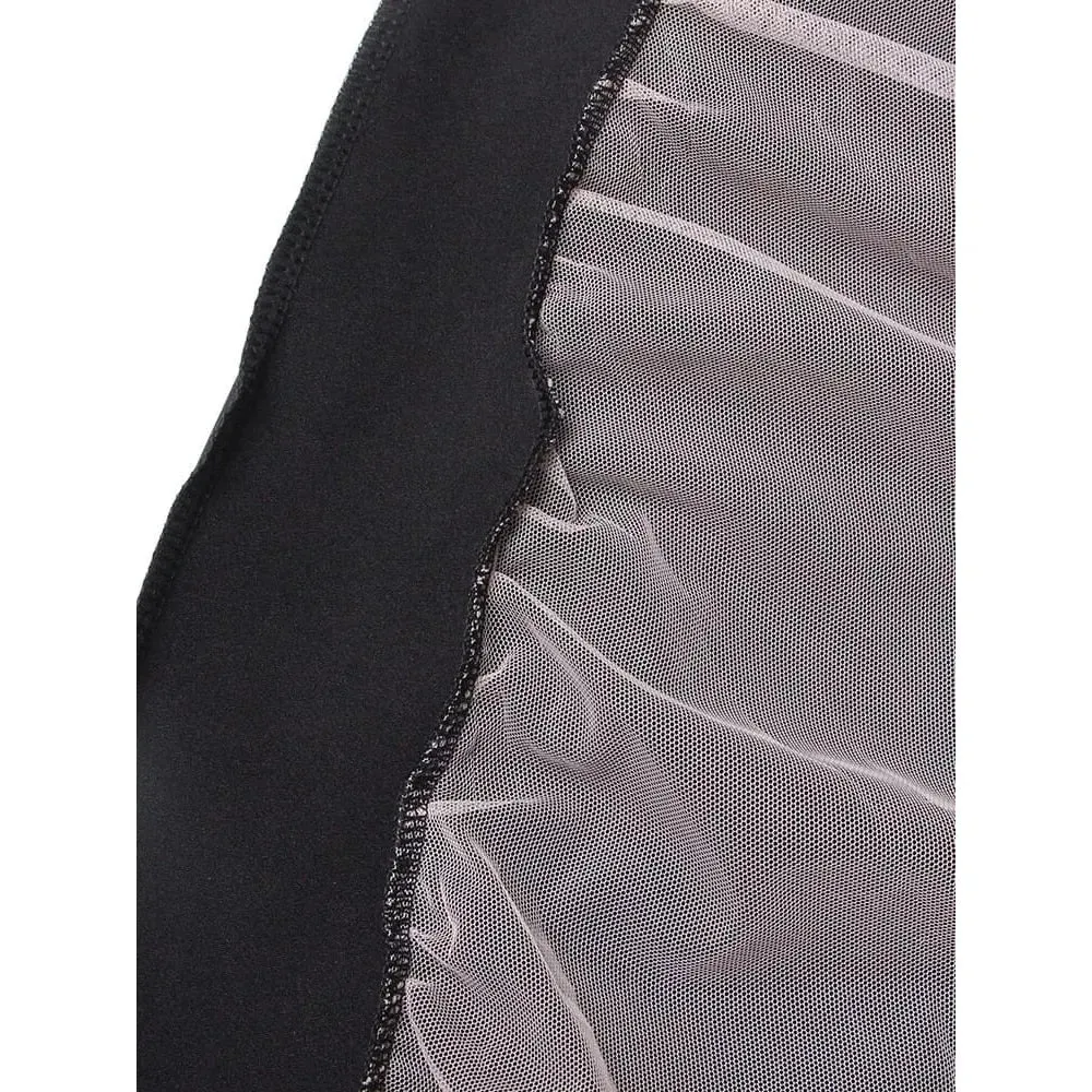 The Paris High-Waisted Pleated Mesh Skirt