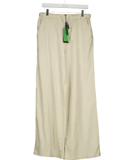 Threadbare Beige Wide Leg Linen Trousers UK 12