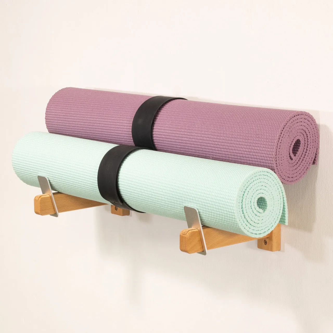 Timberlake Yoga Mat Display | Minimalist Wood Rack | Holds 20 lbs