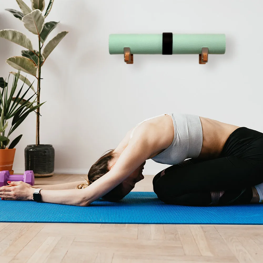 Timberlake Yoga Mat Display | Minimalist Wood Rack | Holds 20 lbs