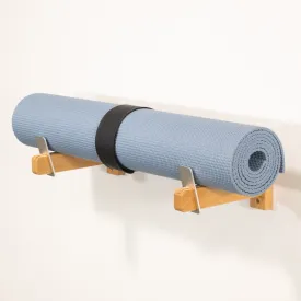 Timberlake Yoga Mat Display | Minimalist Wood Rack | Holds 20 lbs