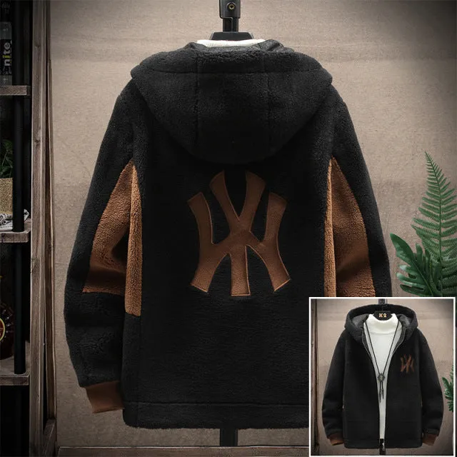 Top Grade Lamb Velvet Men's Casual Zippered Jackets