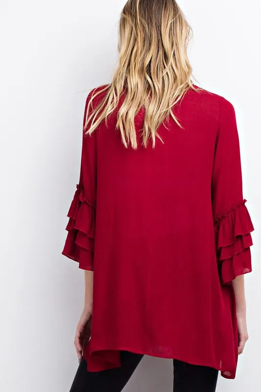 Tribal Print Neckline A-Line Dress
