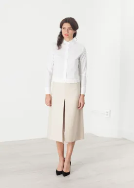 Tulle Pleat Skirt in Cream -UEB