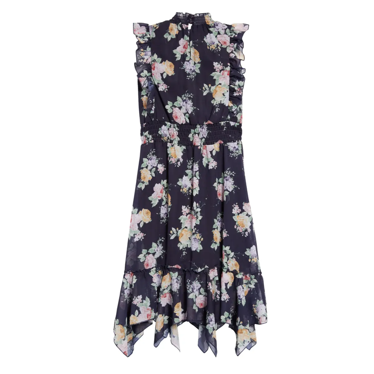 Tween Floral Print Sleeveless Chiffon Maxi Dress