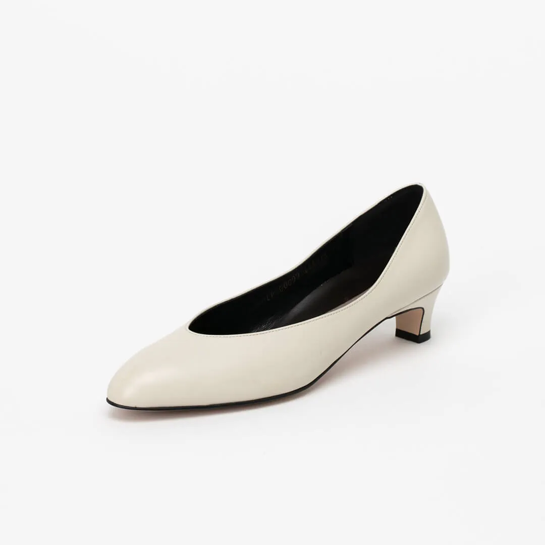 *UK size 2 - LULIA - ivory, 4cm heels