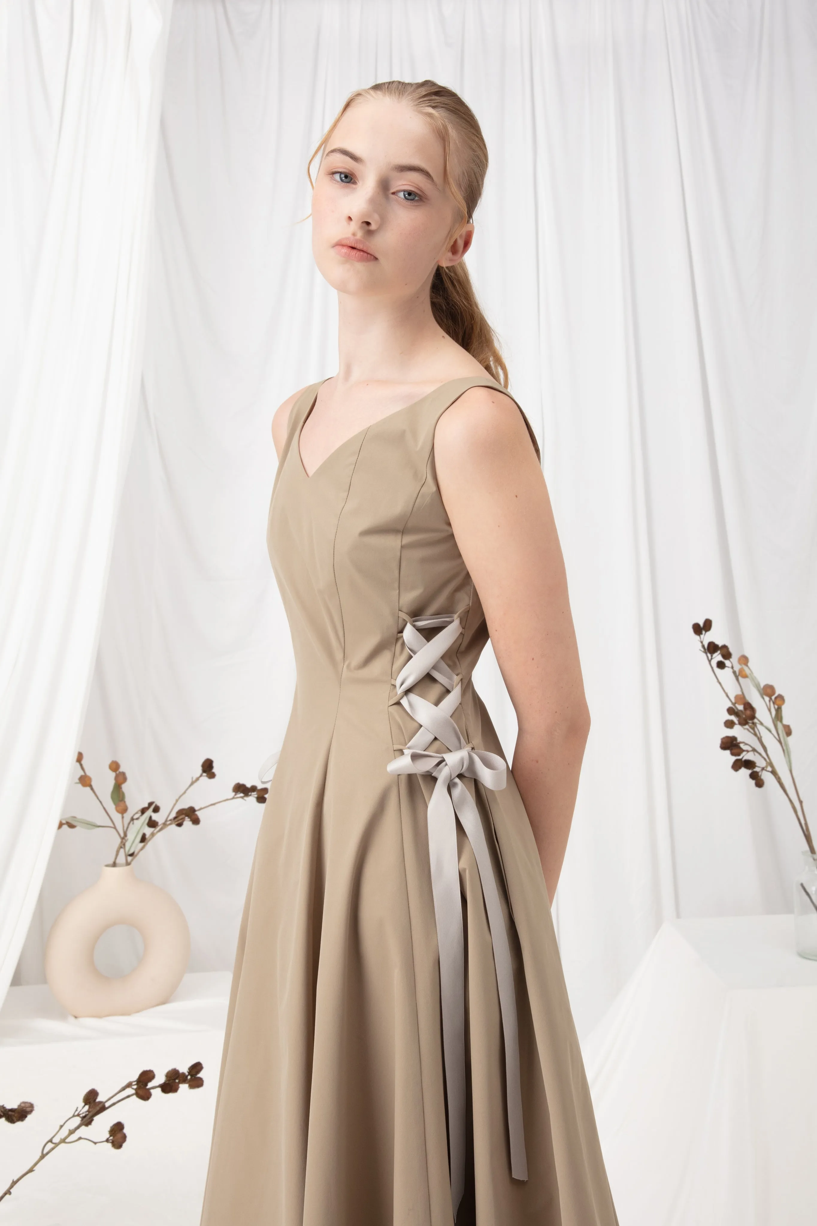 V-Neck A-Line Dress