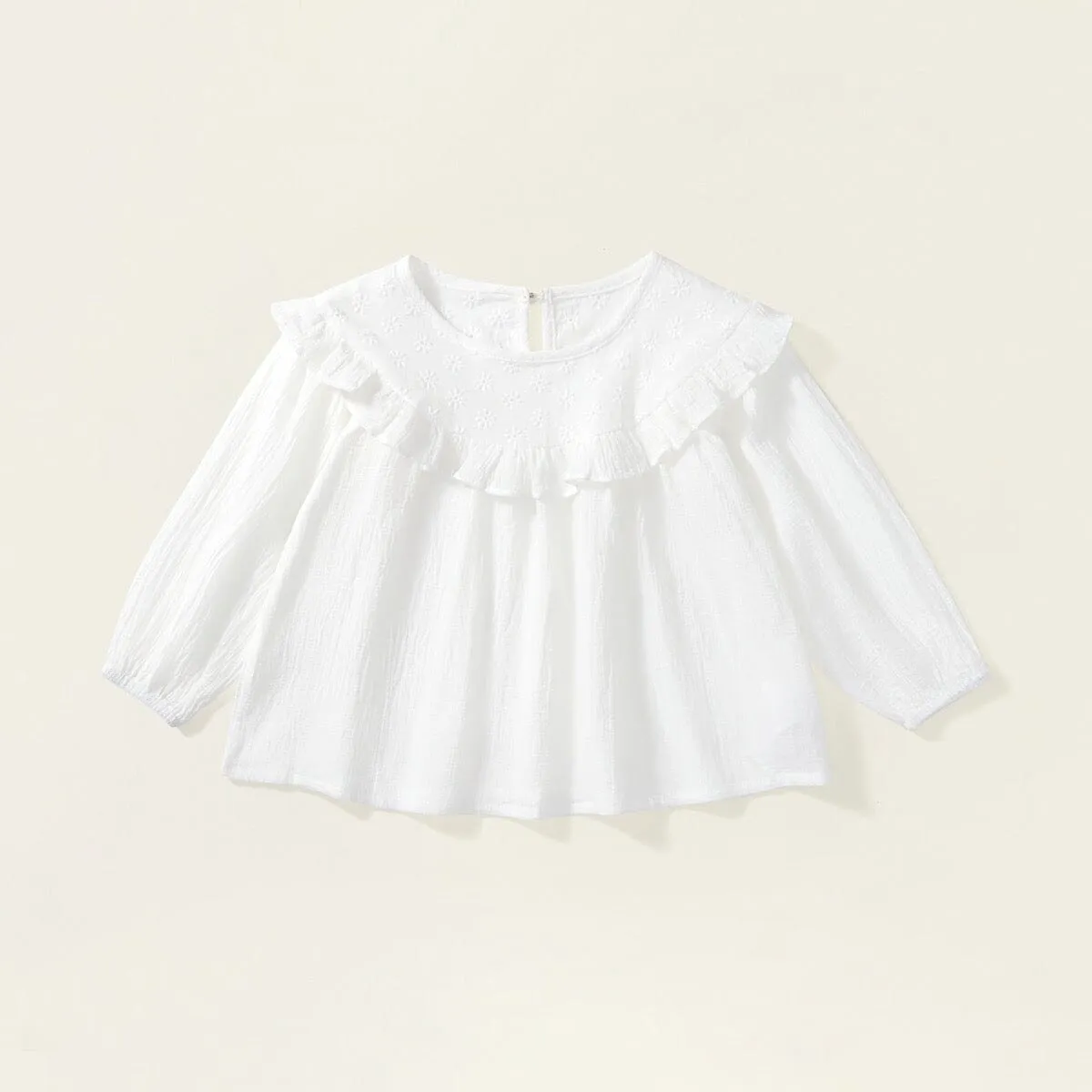 Valeria Embroidery Long Sleeves Lace Top