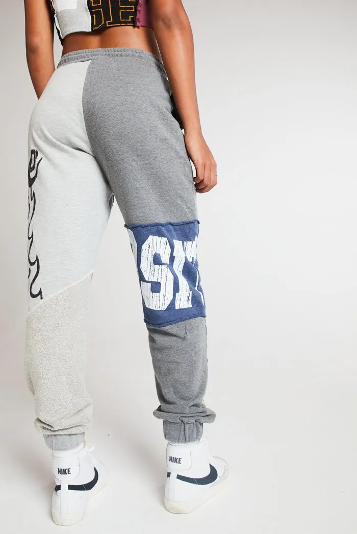 Varsity Print Patchwork Joggers