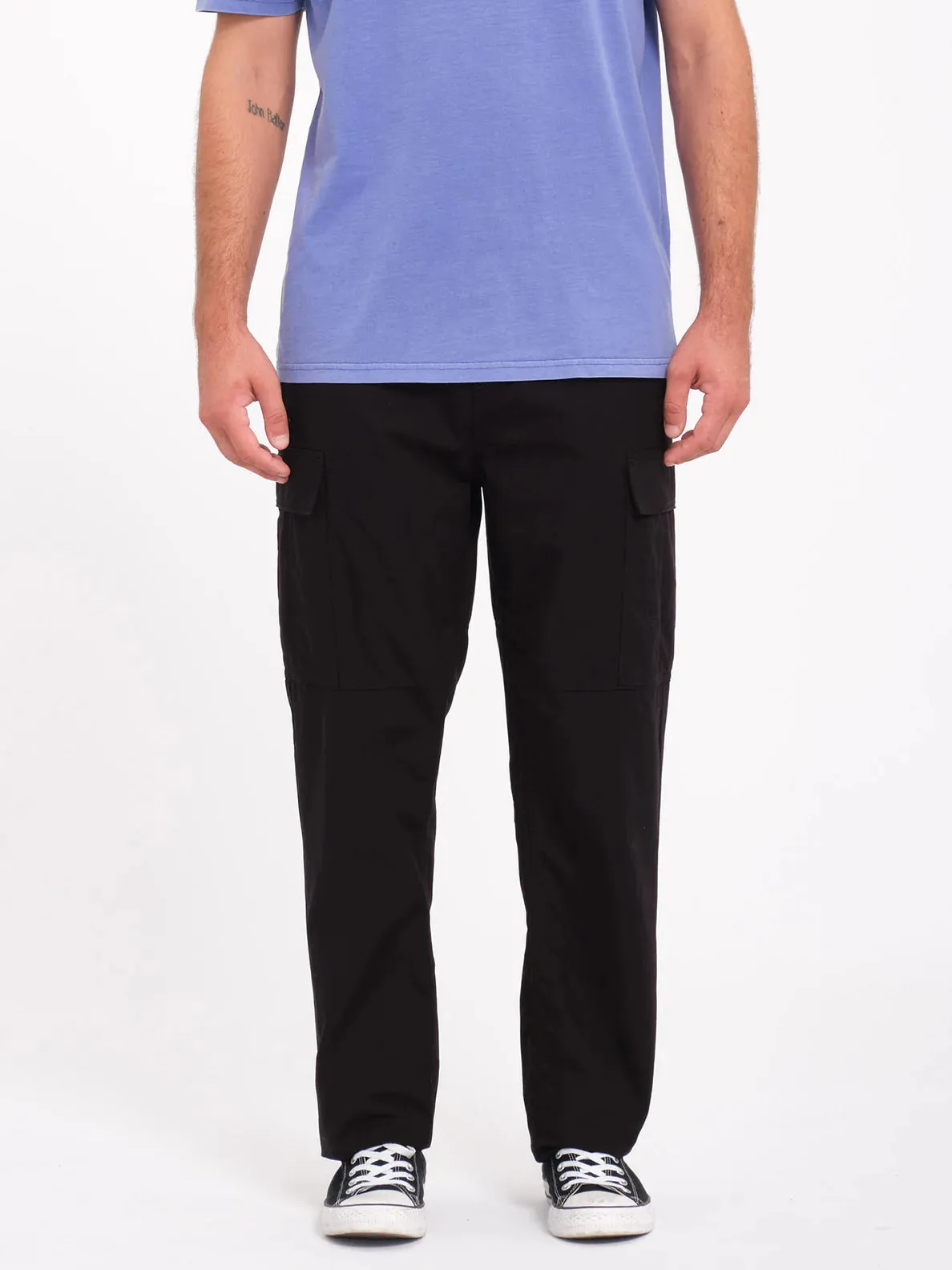 Volcom Men's Strange Tripper Tapered Cargo Black A1132406-BLK