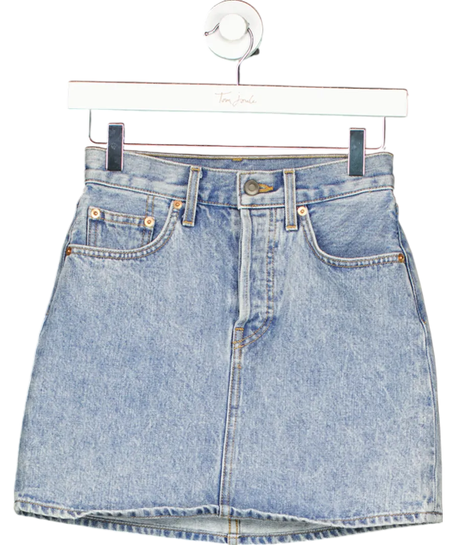 Wardrobe.NYC Blue Denim Mini Skirt W24