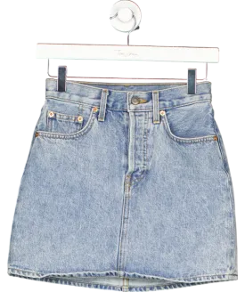 Wardrobe.NYC Blue Denim Mini Skirt W24
