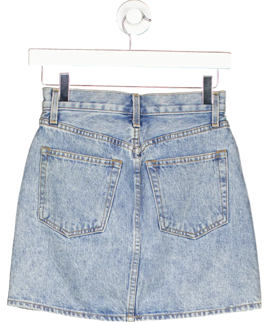 Wardrobe.NYC Blue Denim Mini Skirt W24