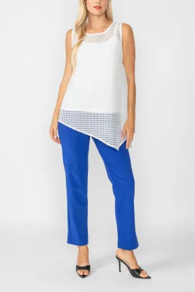 White Sleeveless Asymmetrical Top