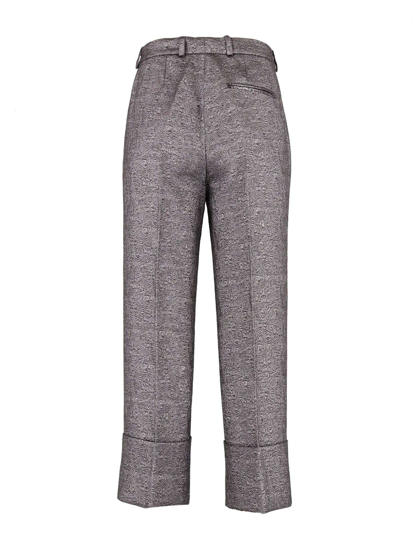 wide-leg jacquard trousers