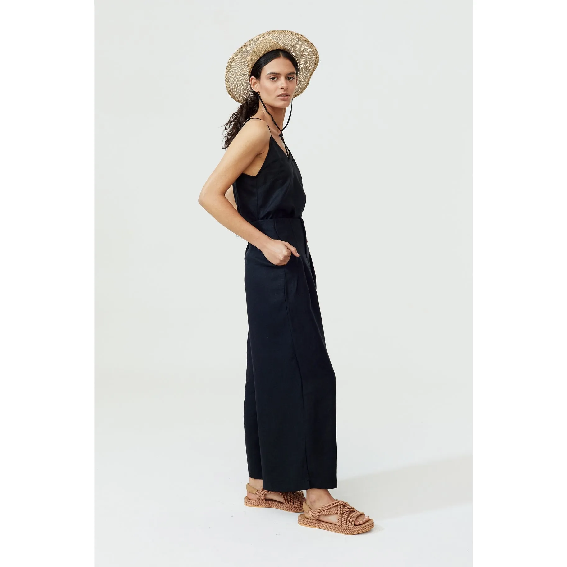 Wide Leg Linen Pants