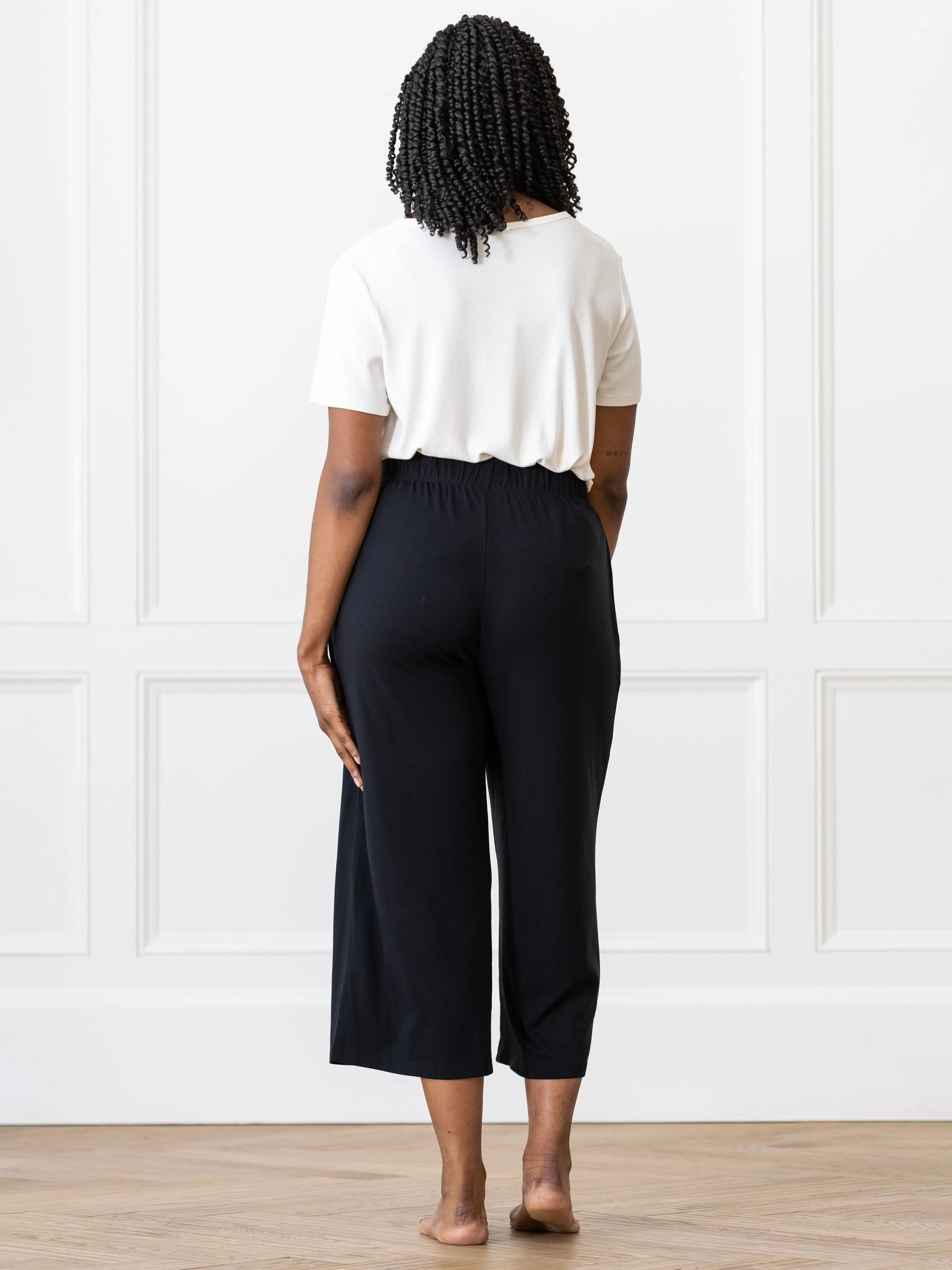 Women's Brushed Bamboo Pull On Capri