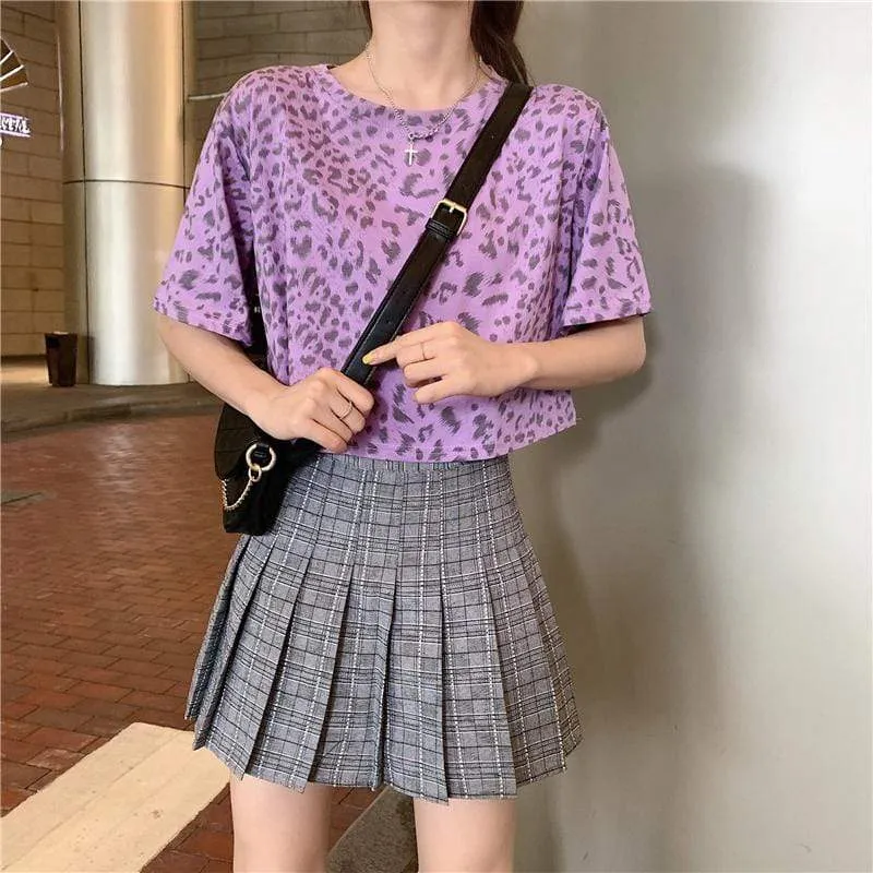 Women's Cute High-waisted Plaid Pleated Skirts
