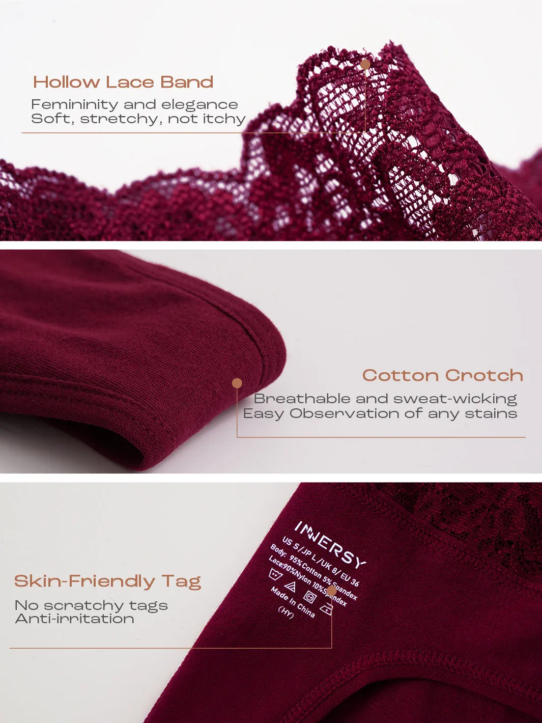 Women's Lace Thongs 6-Pack