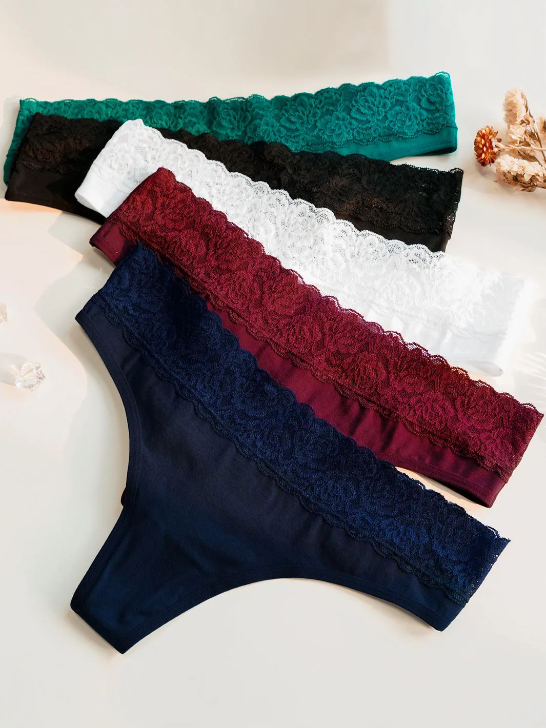 Women's Lace Thongs 6-Pack